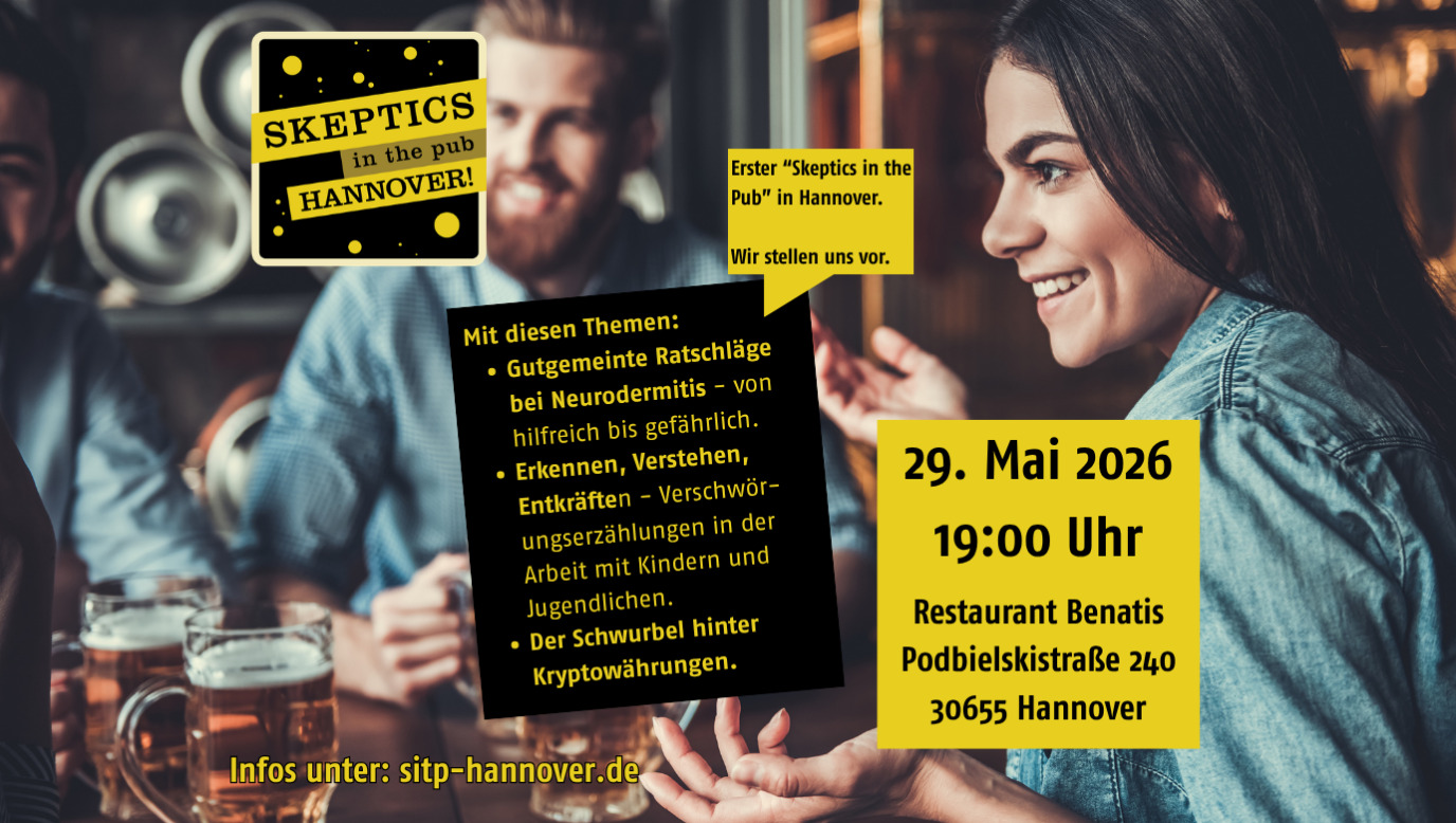 Kryptowährungen, Neurodermitis, Verschwörungstheorien: Skeptics in the Pub gibt’s jetzt auch in Hannover