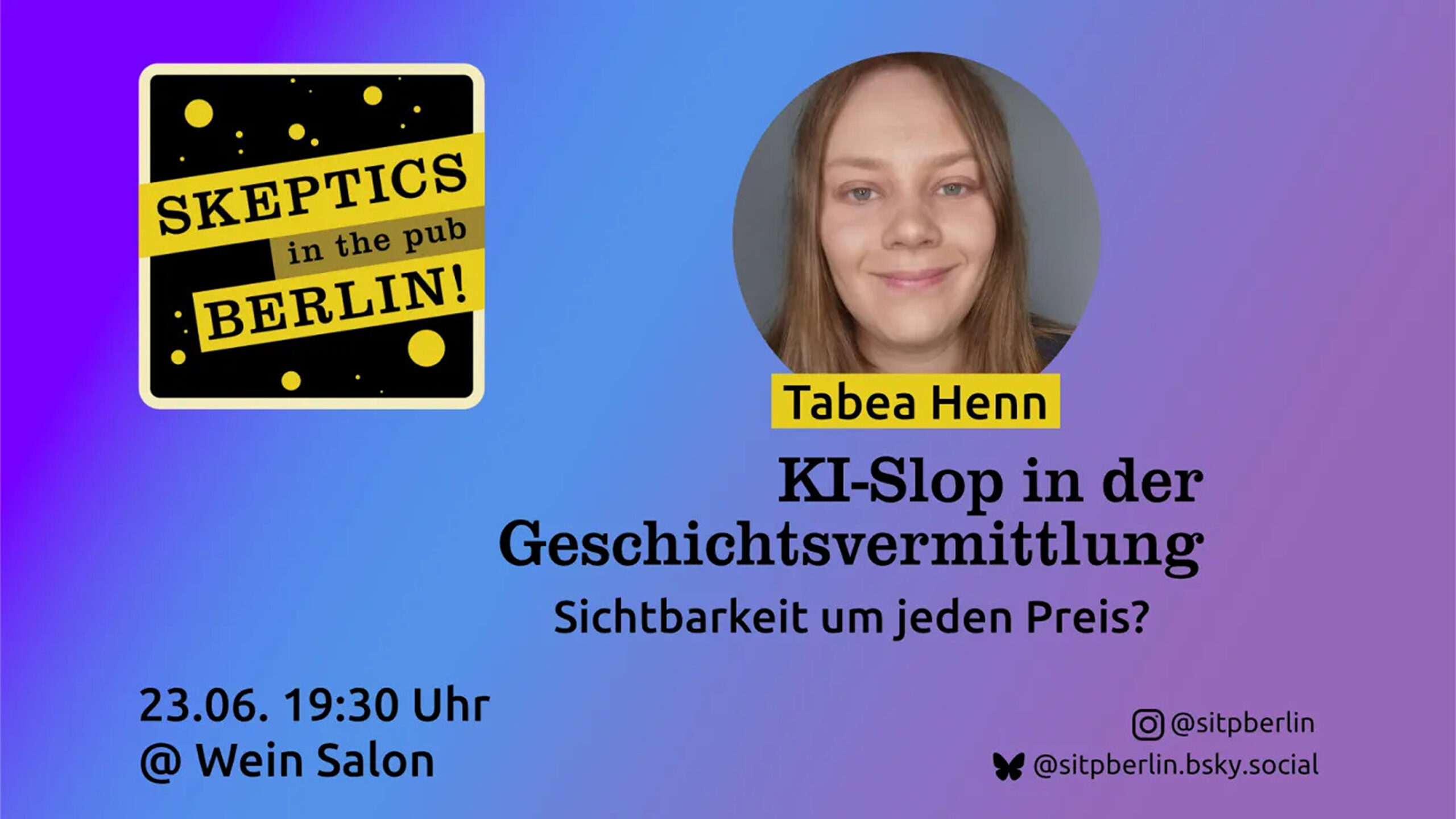 „Fake-History mit KI“ bei Skeptics in the Pub Berlin